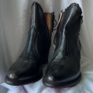 NWOB BED|STU Bia Black Leather Ankle Boots Size 9.5